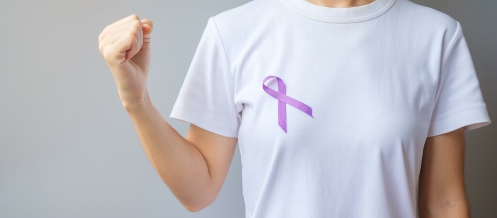 Purple ribbon for lupus awareness