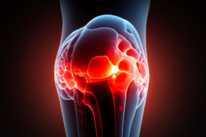 illustration of inflamed knee