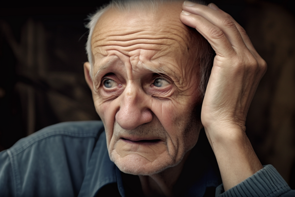 older man experiencing confusion and memory loss
