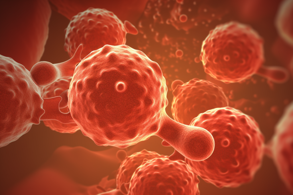 illustration of leukemia cells