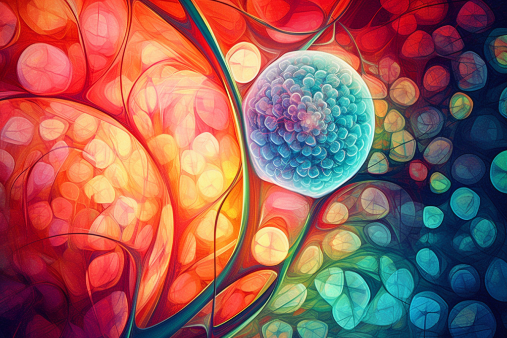 illustration of a single stem cell