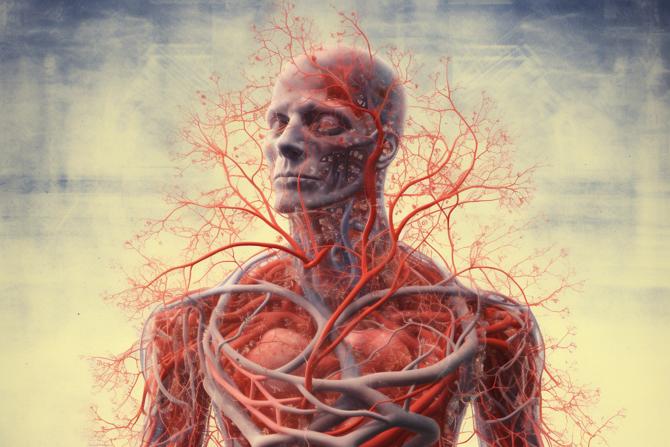 illustration of human body blood system