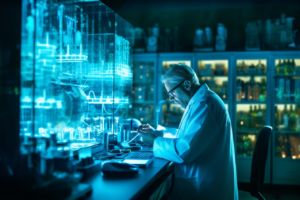 scientist working on cellular reprogramming in a lab