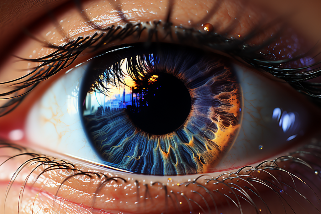 close up of a healthy human eye
