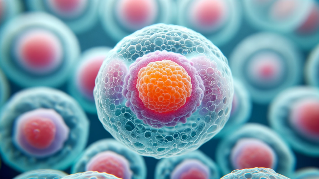 close up image of a human stem cell