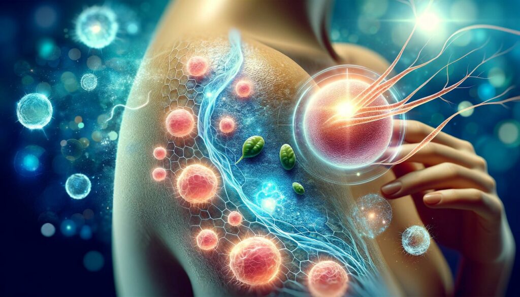 image illustrating stem cells treating autoimmune skin disorders