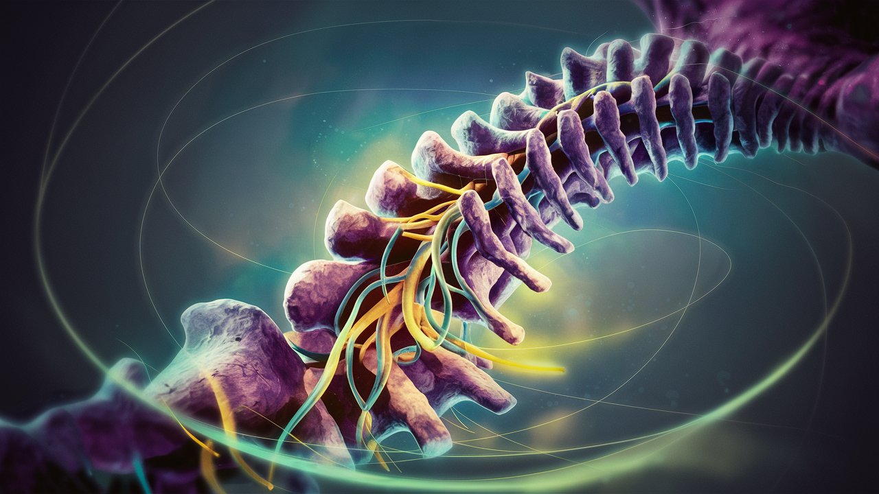 Illustration of a human spinal cord