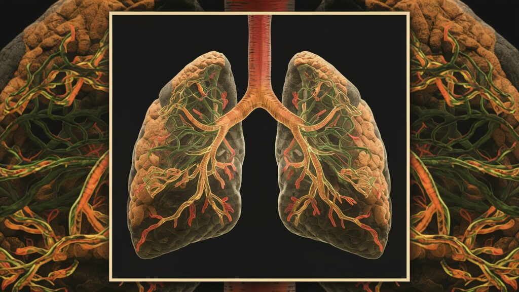 Illustration of human lungs