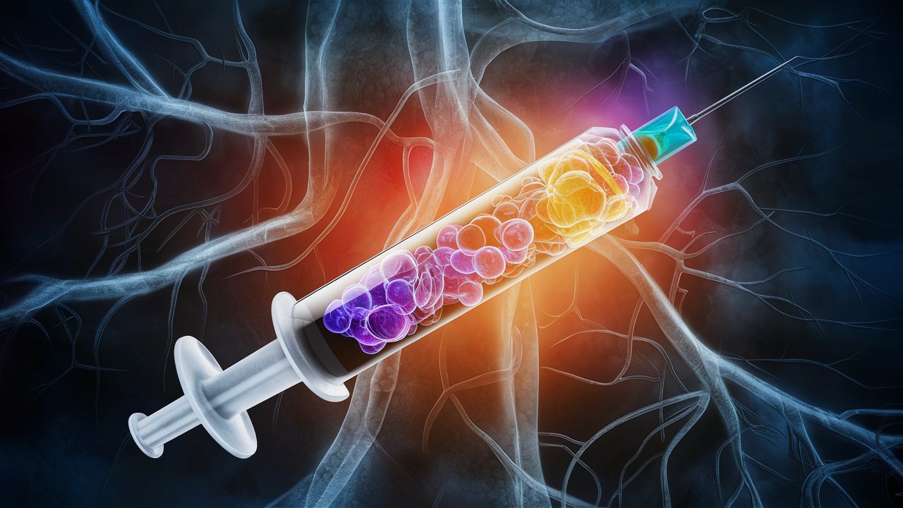 illustration of stem cell injection