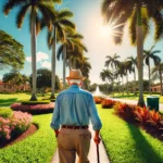healthy elderly man walking representing the power of longevity with stem cells