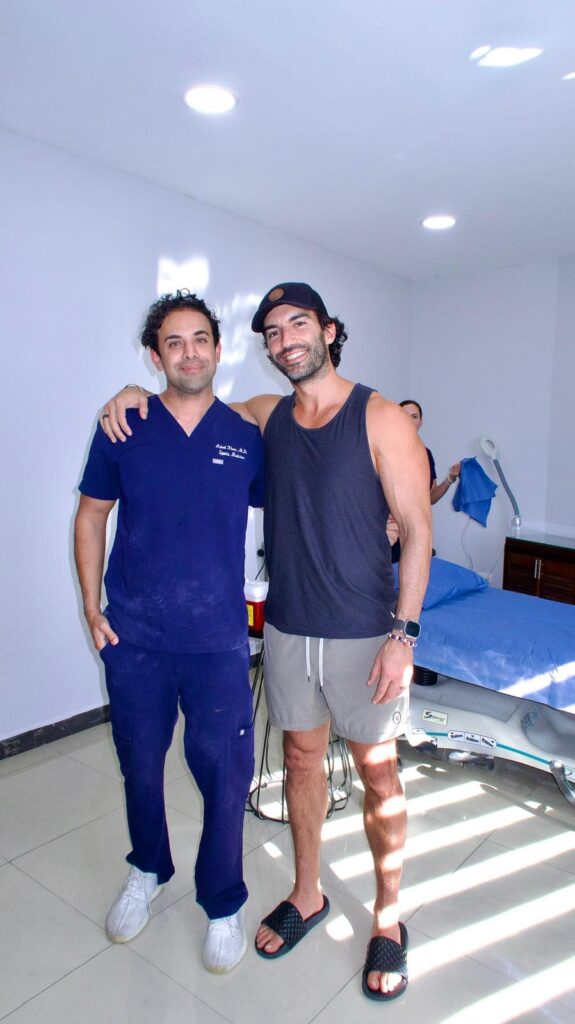 Dr Khan and Justin Baldoni stem cell treatment