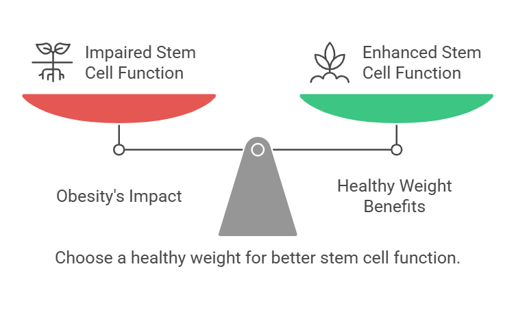 Healthy weight for better stem cell function