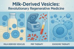 milk derived vesicles compared to PRP and exosomes