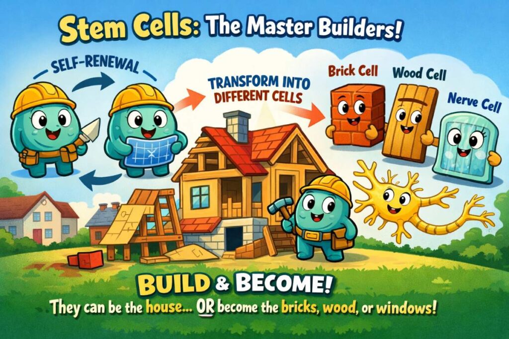 Stem Cells - master builders cartoon