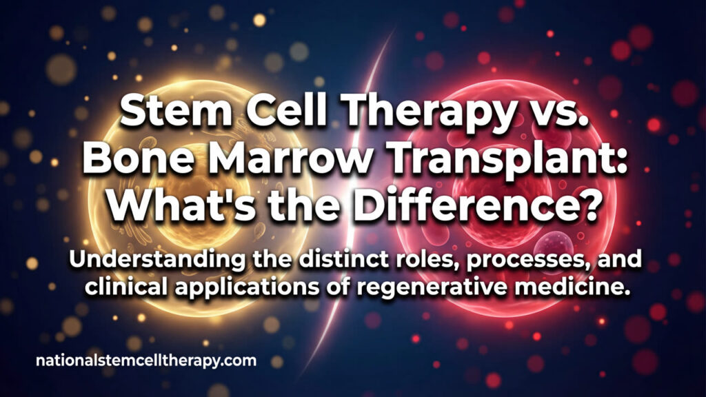 Stem Cell Therapy vs. Bone Marrow Transplant: What's the Difference?