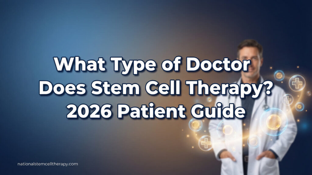 What Type of Doctor Does Stem Cell Therapy? A 2026 Patient Guide