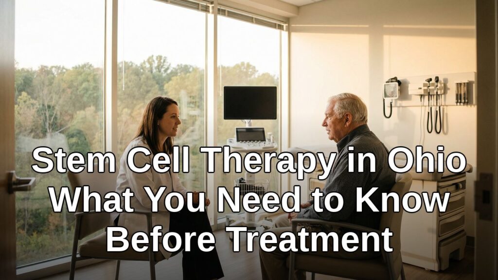 Stem cell therapy in Ohio — doctor consulting patient about regenerative medicine treatment options