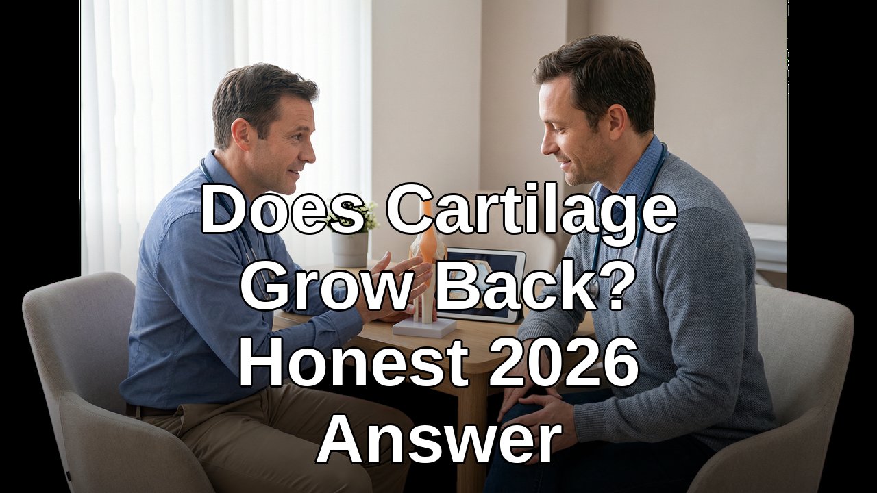 Orthopedic consultation about cartilage damage and knee joint healing