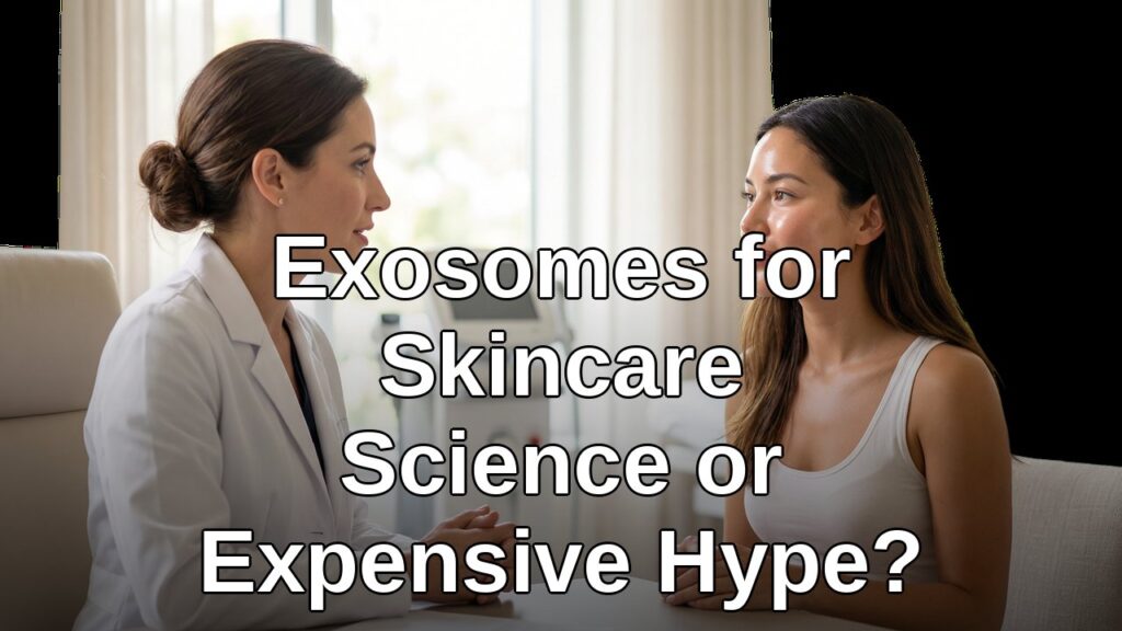 Skincare consultation between a clinician and patient in a modern aesthetic clinic