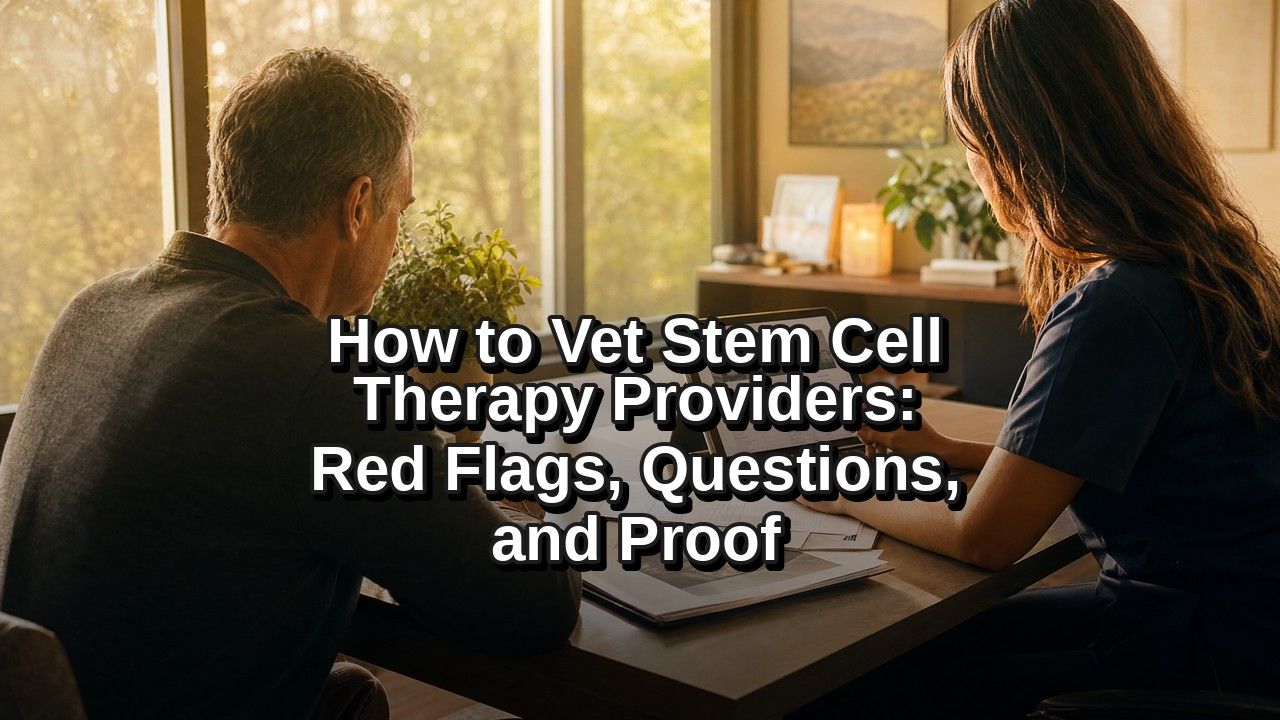 How to vet stem cell therapy providers