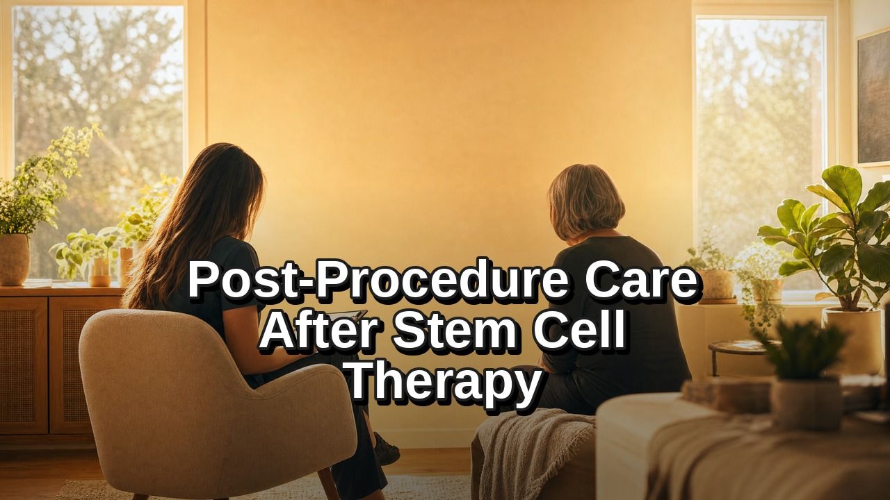 Post procedure care after stem cell therapy