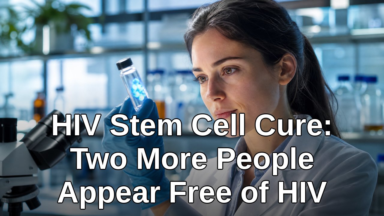 Researcher examining stem cell vial - HIV stem cell cure breakthrough