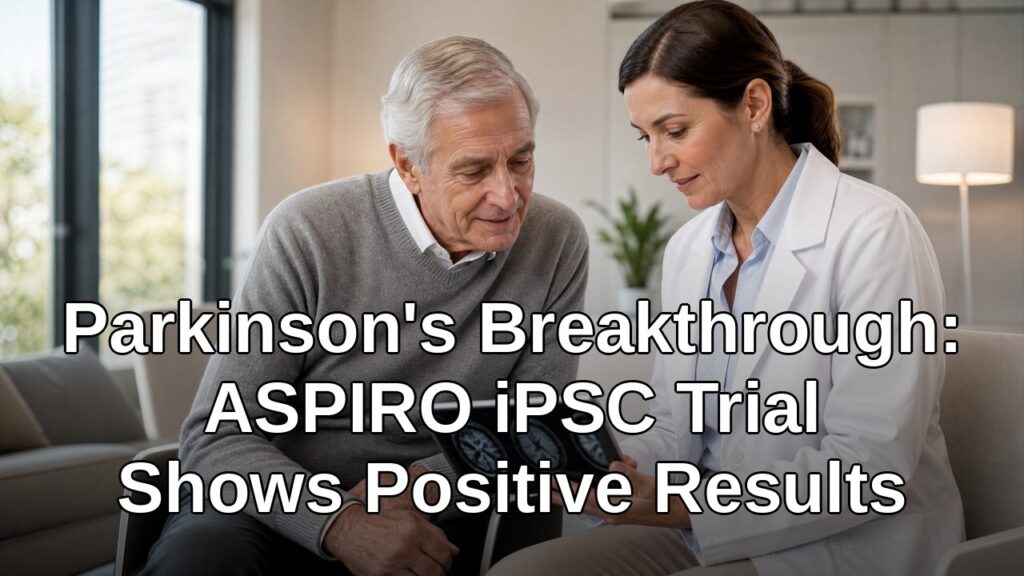 Neurologist reviewing brain MRI with elderly patient - Parkinsons ASPIRO iPSC trial